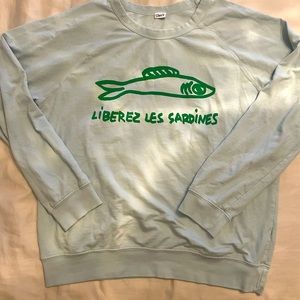 Clare V Sardines Light Sweatshirt